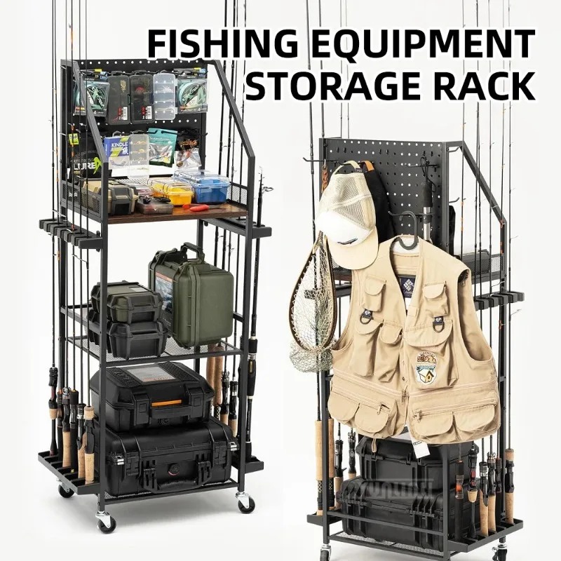 Fly Reel - Fishing Gear Storage Shelf, Fishing Rod
